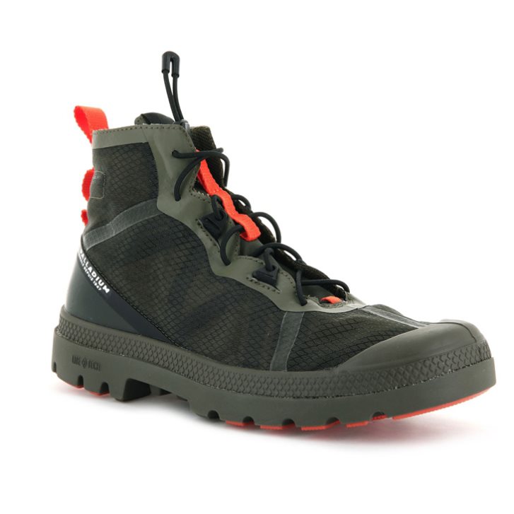 Palladium Travel Lite+ Adventure High Tops Joggesko Herre Olivengrønne | 689123-QBK