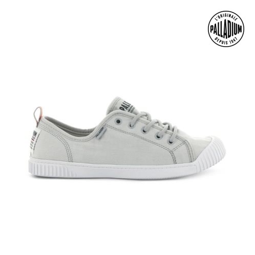 Palladium Easy Blonder Canvas Low Tops Joggesko Dame Lyse Grå | 987150-EXH