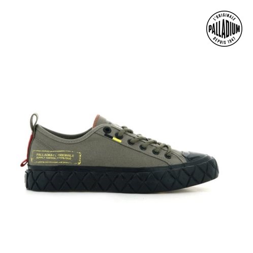 Palladium Palla Ace Supply LO Low Tops Joggesko Dame Olivengrønne | 825394-FVB