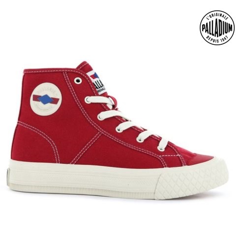 Palladium Palla Louvel High Tops Joggesko Dame Rød | 538920-WSV