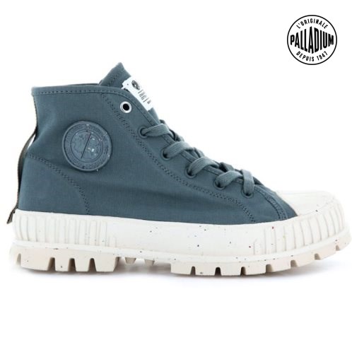 Palladium Pallashock Mid Organic Støvler Dame Marineblå | 954102-HXM