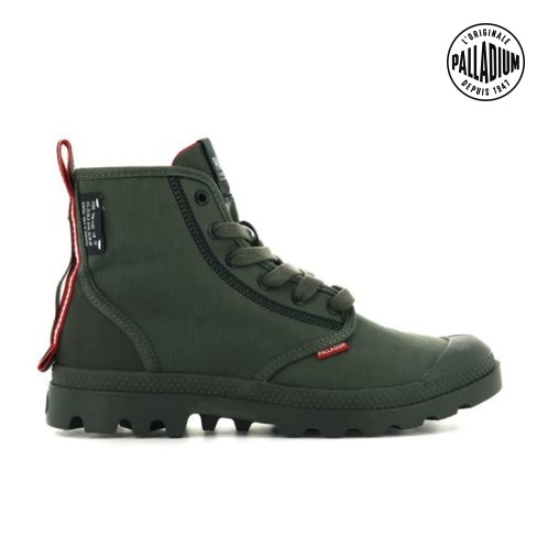 Palladium Pampa Dare 2 Survive Støvler Dame Olivengrønne | 913865-QLE