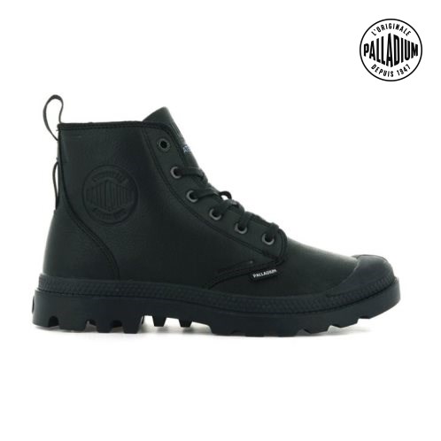 Palladium Pampa Hi Ess Leather WP+ Støvler Herre Svarte | 659380-ZPG