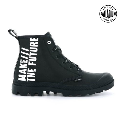 Palladium Pampa Hi Future Støvler Dame Svarte | 735246-SMD