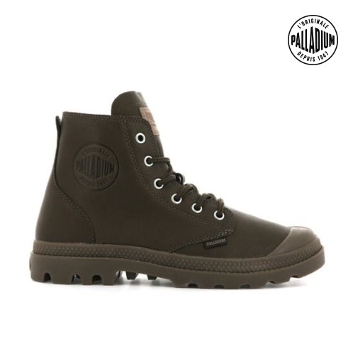 Palladium Pampa Hi Leather UL Støvler Dame Sjokolade | 723054-SEJ