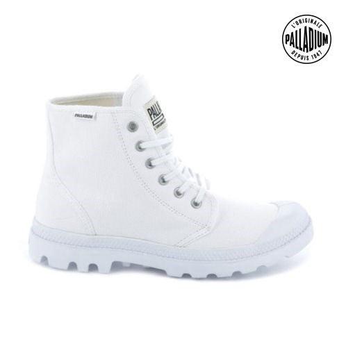 Palladium Pampa Hi Originale High Tops Joggesko Dame Hvite | 192738-XGE