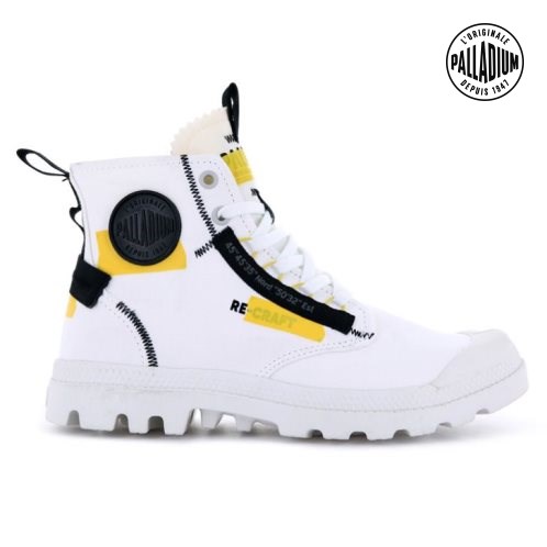 Palladium Pampa Hi Re-craft Støvler Dame Hvite | 521690-JIY