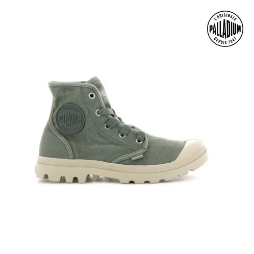 Palladium Pampa Hi Støvler Dame Olivengrønne | 275319-NZK