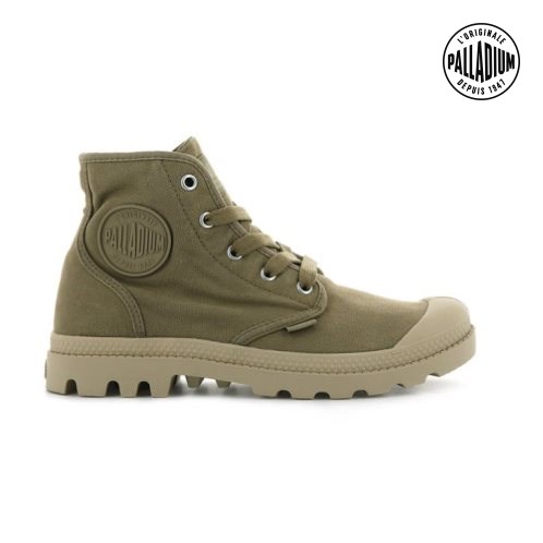 Palladium Pampa Hi Støvler Dame Olivengrønne | 803279-IYC