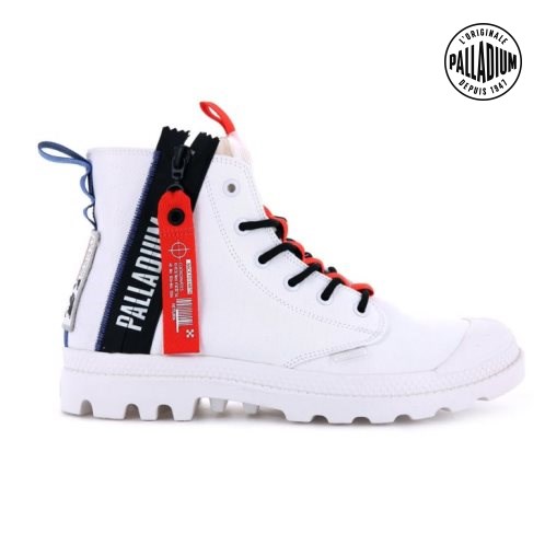 Palladium Pampa Hi Ticket To Earth Støvler Herre Hvite | 358267-UBQ