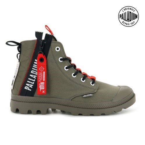 Palladium Pampa Hi Ticket To Earth Støvler Herre Olivengrønne | 936074-FBK