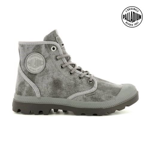 Palladium Pampa Hi WAX Støvler Dame Grå | 902385-XHN