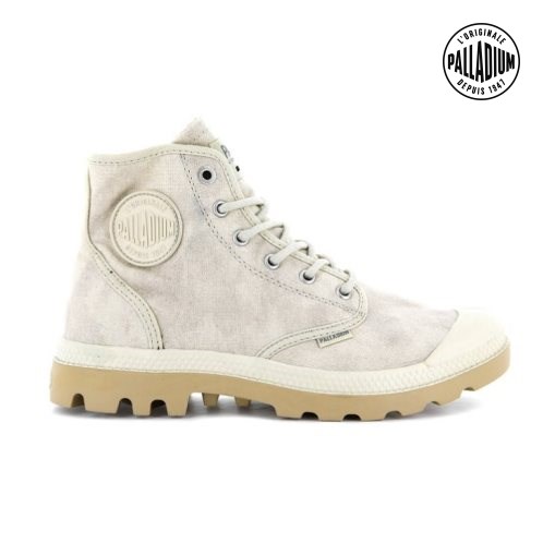 Palladium Pampa Hi WAX Støvler Dame Lyse Grå | 413975-GYT