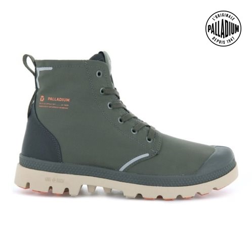 Palladium Pampa Lite+ Recycle WP+ Støvler Dame Olivengrønne | 157048-BRN