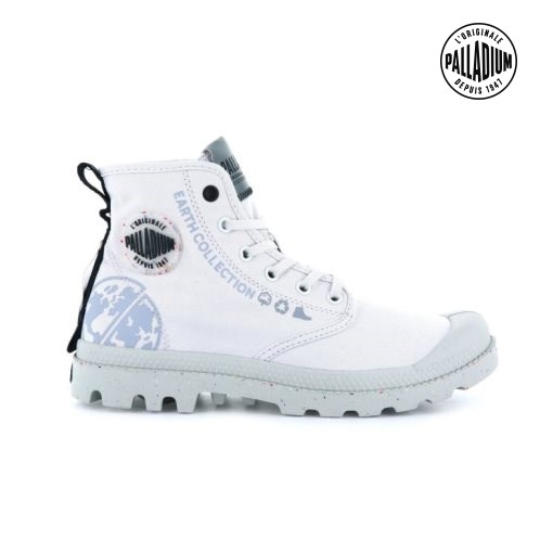 Palladium Pampa Organic Metro Støvler Dame Hvite | 342768-WUX