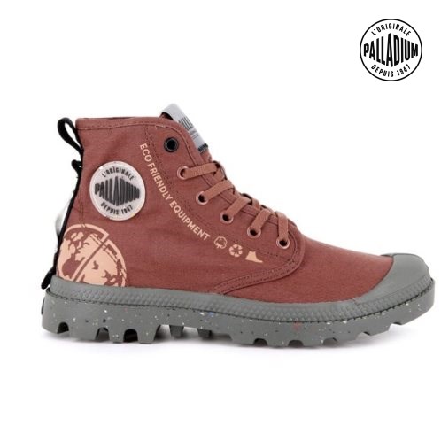 Palladium Pampa Organic Metro Støvler Dame Korall | 819425-LOC