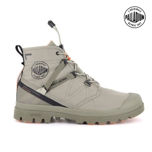 Palladium Pampa Travel Lite+ Vanntette Støvler Dame Olivengrønne | 062491-YNQ