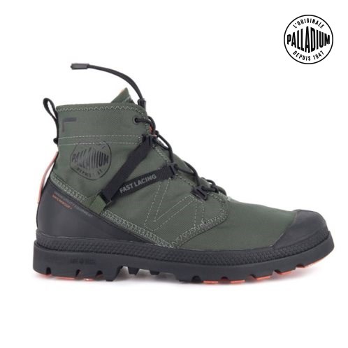 Palladium Pampa Travel Lite+ Vanntette Støvler Dame Olivengrønne | 359126-RHC