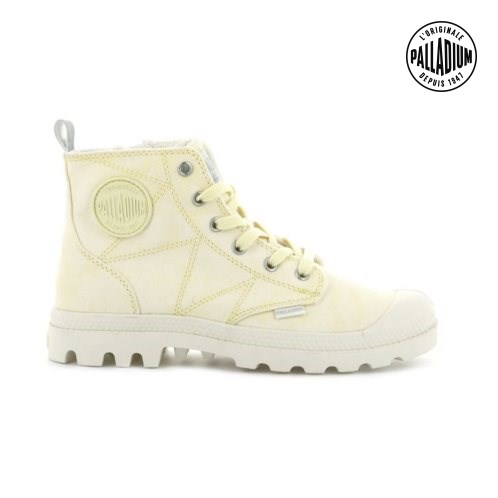 Palladium Pampa Zip Desertwash Støvler Dame Lyse Gul | 031798-RTS