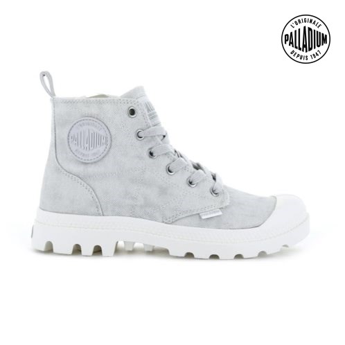 Palladium Pampa Zip Desertwash Støvler Dame Lyse Grå | 320675-LCN