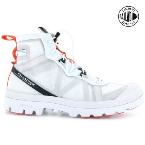 Palladium Travel Lite+ Adventure High Tops Joggesko Herre Hvite | 043876-OLF