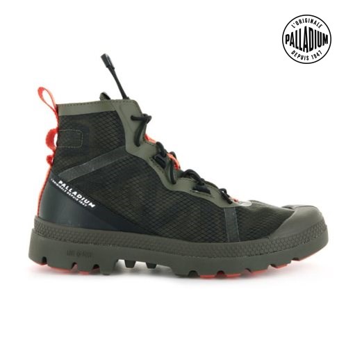 Palladium Travel Lite+ Adventure High Tops Joggesko Herre Olivengrønne | 689123-QBK